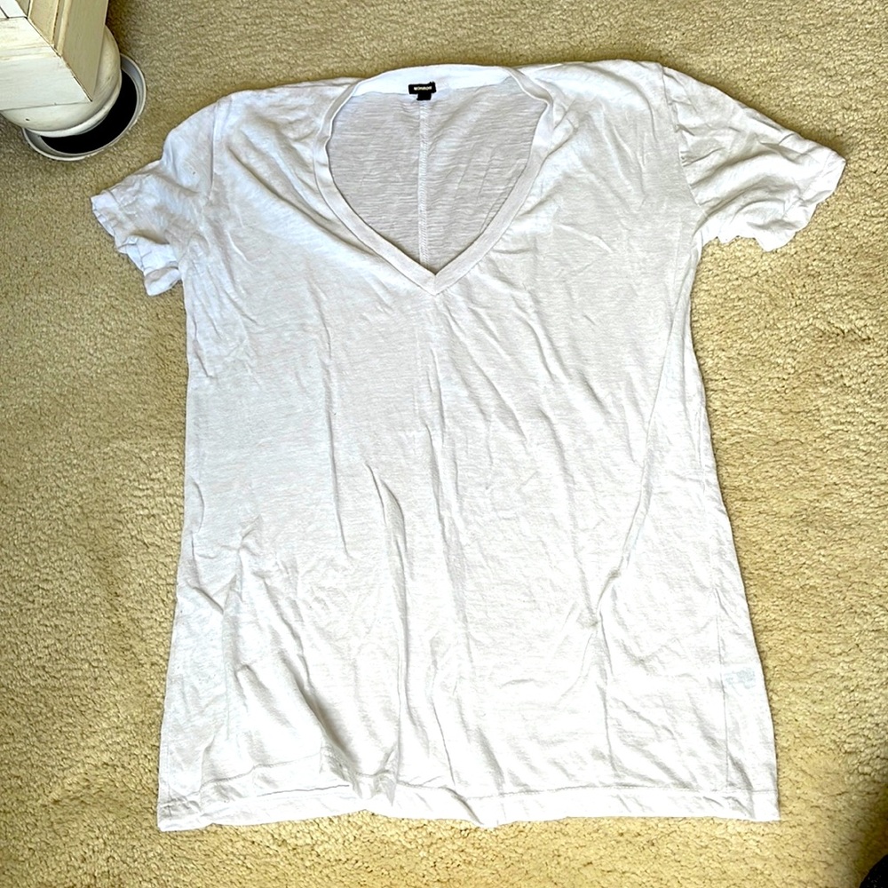 Monrow White Tshirt. XS.